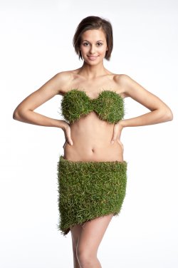 Rasen Fashion in frischem grün für den Sommer